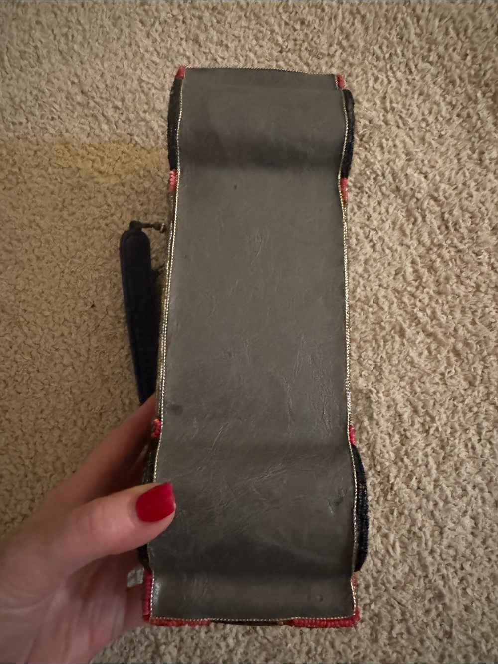 Mary Frances Car-Shaped Clutch with Navy Strap - Picture 8 of 9